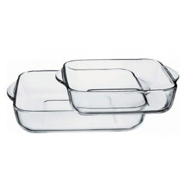 Set vase termorezistente PASABAHCE Borcam 1017168, 2 piese, sticla, 2-3.5l, transparent