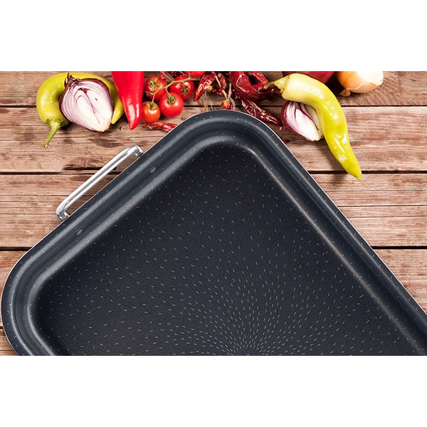 Tava de copt TEFAL Succes J1605902, 37x27cm, aluminiu, negru