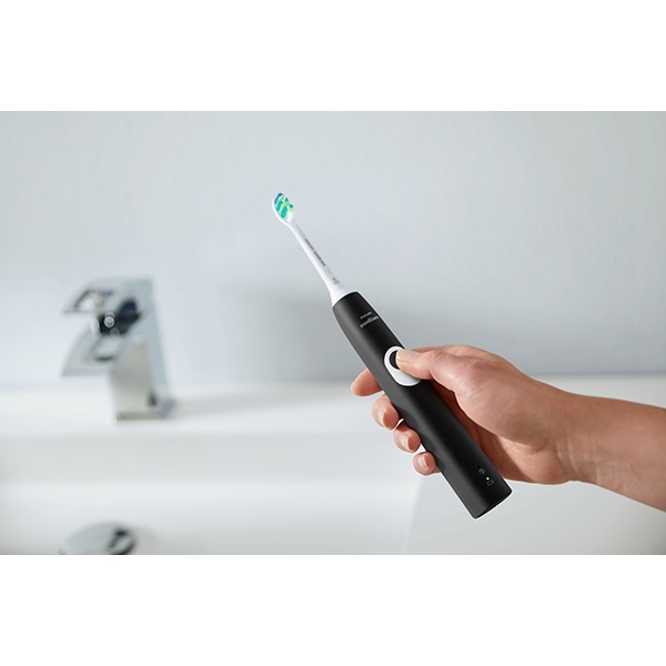 Set 2 Periute de dinti electrice PHILIPS Sonicare HX6800/35, 62000 miscari/min, 1 program, 2 capate, negru/roz