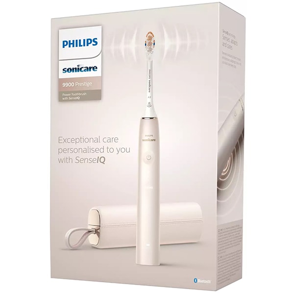 Periuta de dinti electrica PHILIPS Sonicare Prestige 9900 HX9992/11, 5 programe, 62000 miscari/min, 1 capat, Champagne