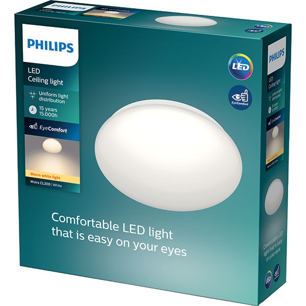 Plafoniera LED PHILIPS 8718699681036, 6W, 600lm, lumina calda, alb