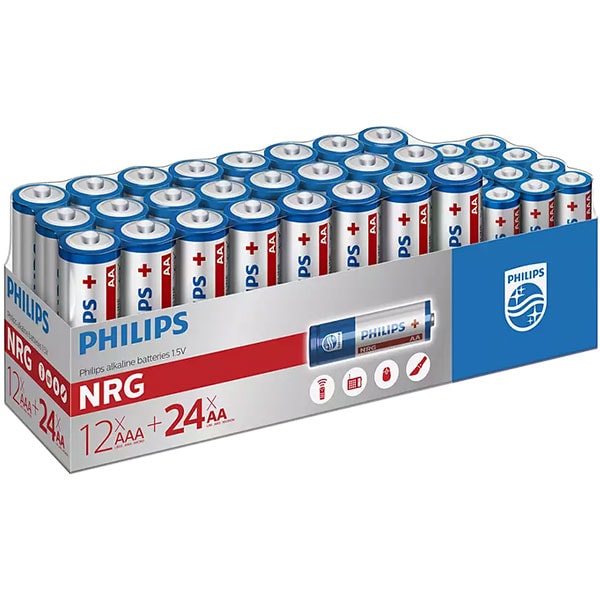 Inaccurate of diet Pachet baterii alcaline PHILIPS LR03 (AAA) 12 bucati, LR6 (AA) 24 bucati