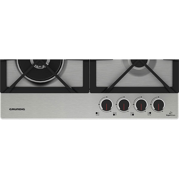 Plita incorporabila GRUNDIG GIGA6234260XE, Gaz, 4 arzatoare, Wok, inox