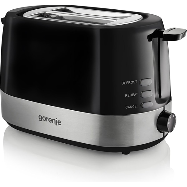 Prajitor de paine GORENJE T850BK, 2 felii, 850W, negru-argintiu