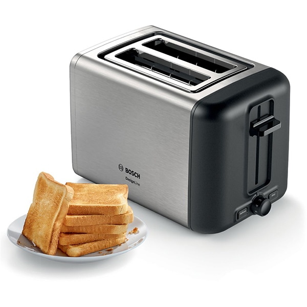 Prajitor de paine BOSCH CompactLine TAT3P420, 2 felii, 970W, argintiu-negru