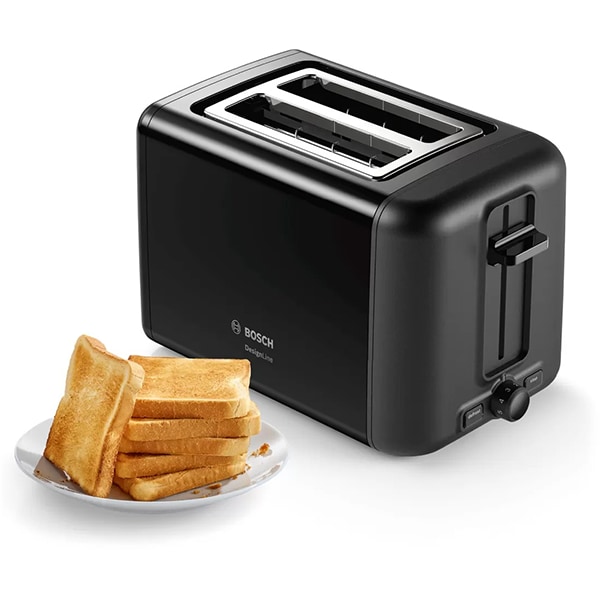 Prajitor de paine BOSCH DesignLine TAT3P423, 2 felii, 970W, negru