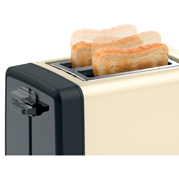 Prajitor de paine BOSCH DesignLine TAT4P427, 2 felii, 970W, bej-negru