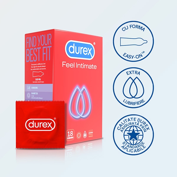 Prezervative DUREX Feel Intimate, 18buc