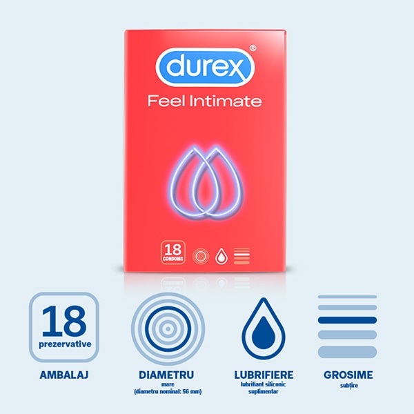 Prezervative DUREX Feel Intimate, 18buc