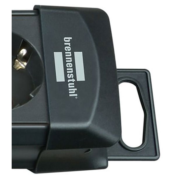 Prelungitor BRENNENSTUHL 154785 Premium-Line, 6 prize Schuko, 3m, H05VV-F 3G1.5mm, intrerupator, negru