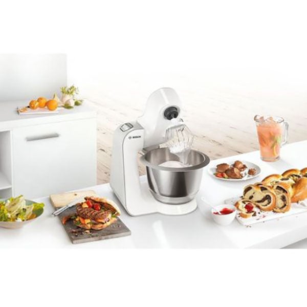 Robot de bucatarie BOSCH MUM58259, vas 3.9l, blender 1.25l, 1000W, 7 trepte viteza, alb-argintiu