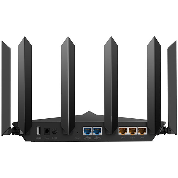Router Wireless Gigabit TP-LINK Archer AX90 AX6600, Wi-Fi 6, Tri-Band 574 + 1201 + 4804 Mbps, USB 3.0, negru