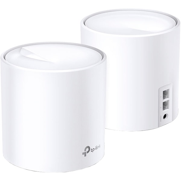 Sistem Wireless Mesh TP-LINK Deco X20, Wi-Fi 6, Dual Band 574 + 1201 Mbps, 2 buc, alb