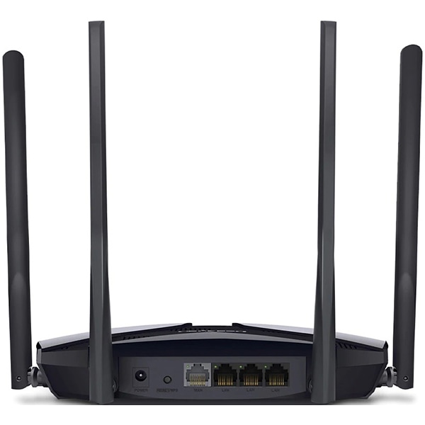 Router Wireless Gigabit MERCUSYS AX1800 MR70X, Wi-Fi 6, Dual-Band 574 + 1201 Mbps, negru