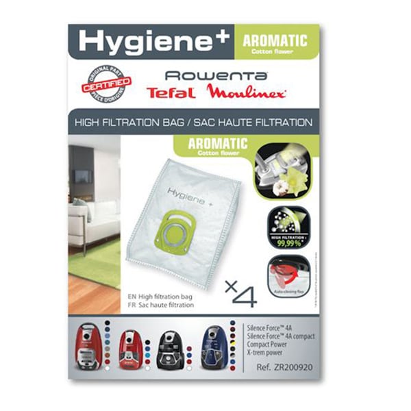 refugees Extreme Billable Set saci de aspirator ROWENTA Hygiene+ Aromatic ZR200920, 4 buc