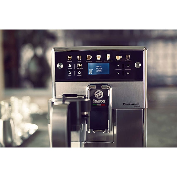 Espressor automat SAECO PicoBaristo Deluxe SM5573/10, 1.7l, Latte Perfetto, AquaClean, argintiu-negru