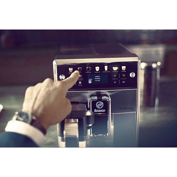 Espressor automat SAECO PicoBaristo Deluxe SM5573/10, 1.7l, Latte Perfetto, AquaClean, argintiu-negru