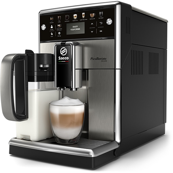 Espressor automat SAECO PicoBaristo Deluxe SM5573/10, 1.7l, Latte Perfetto, AquaClean, argintiu-negru