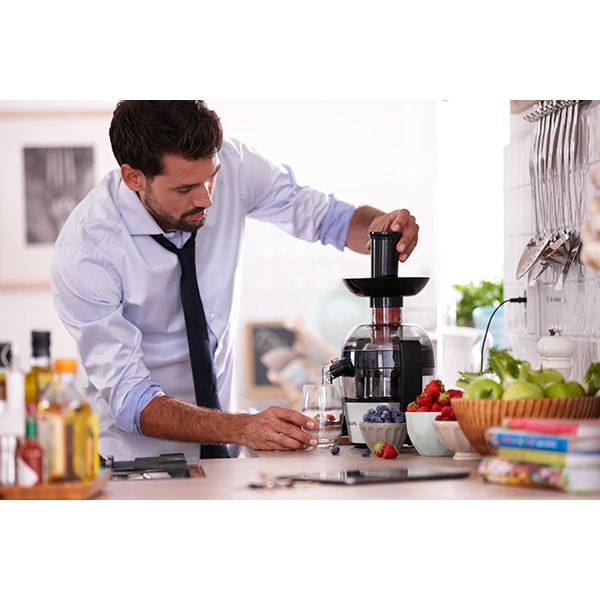 Storcator fructe si legume PHILIPS Viva Collection HR1832/00, 0.5l, 400W, 1 treapta viteza, negru-argintiu