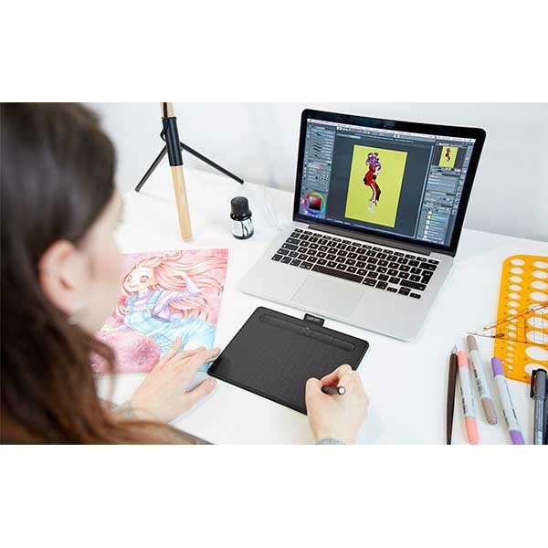 Tableta grafica WACOM Intuos S Bluetooth CTL-4100WLK-N, negru