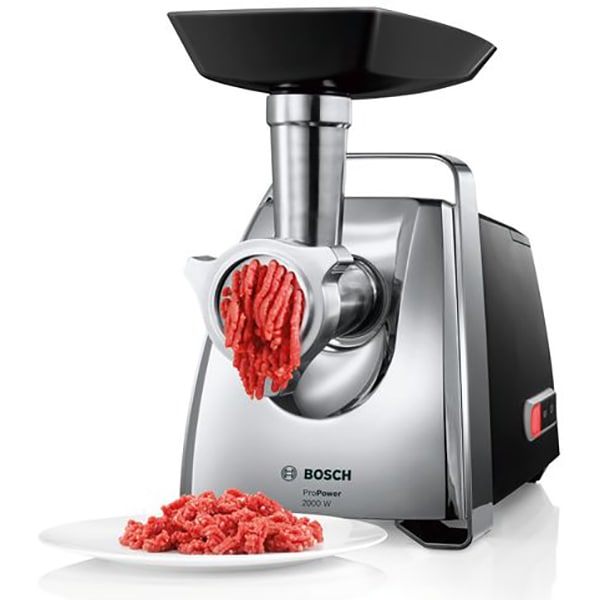 Masina de tocat carne BOSCH ProPower MFW67440, 3.5kg/min, 2000W, accesoriu carnati/feliere/razuire/kebbe, negru