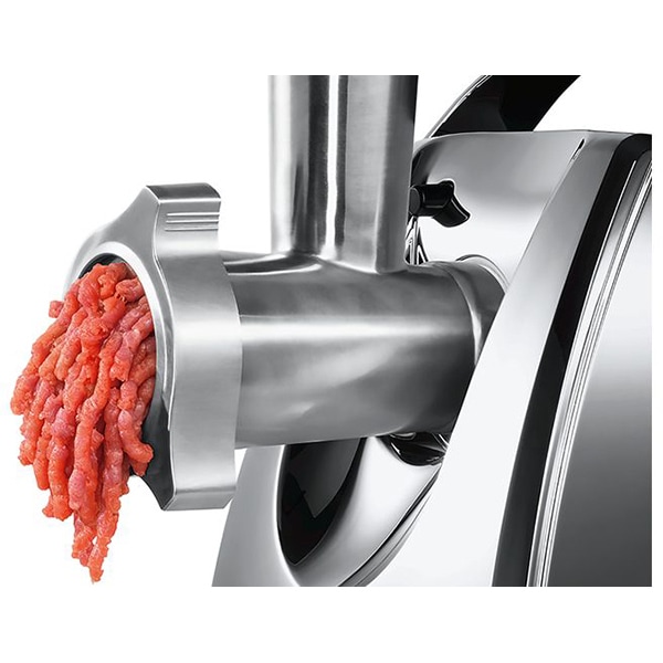 Masina de tocat carne BOSCH ProPower MFW68660, 4.3kg/min, 2200W, accesoriu carnati/suc de rosii/kebbe, argintiu-negru