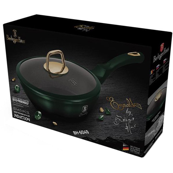 Tigaie BERLINGER HAUS Emerald BH/6049, 24cm, aluminiu, verde
