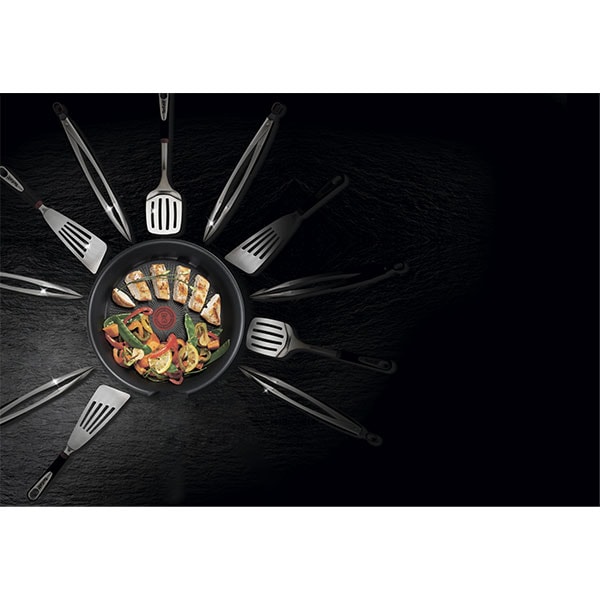 Tigaie TEFAL Unlimited G2550672, 28cm, aluminiu, invelis antiaderent, Thermo Signal, negru