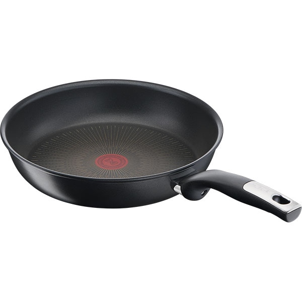 Tigaie TEFAL Unlimited G2550672, 28cm, aluminiu, invelis antiaderent, Thermo Signal, negru