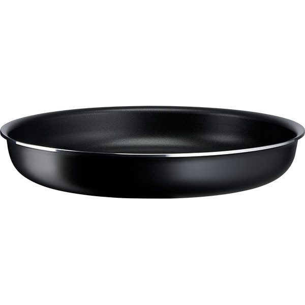 Set vase TEFAL Easy Cook & Clean Beginner L1539243, 3 piese, 20-28cm, aluminiu, negru