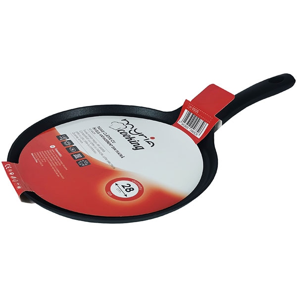 Tigaie clatite MYRIA MY4439, 28cm, aliaj aluminiu, negru