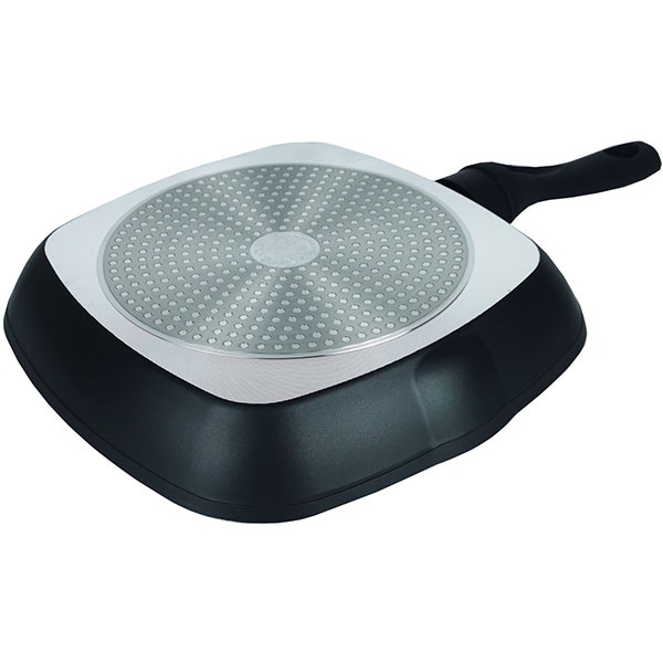 Tigaie grill MYRIA MY4441, 28x28cm, aliaj aluminiu, negru