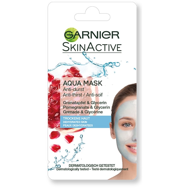 Masca servetel Garnier Skin Naturals Moisture+ cu ceai verde pentru reimprospatare, 32 g