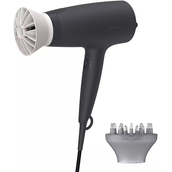 Uscator de par PHILIPS Series 3000 BHD302/30, 3 viteze, 3 trepte temperatura, 1600W, negru