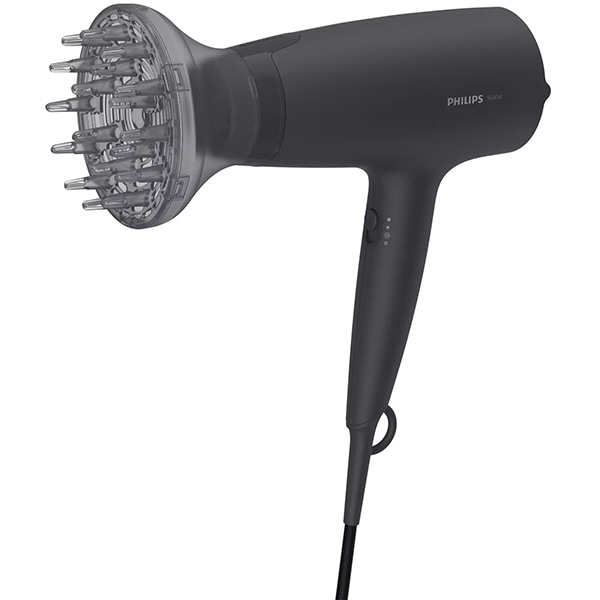 Uscator de par PHILIPS Series 3000 BHD302/30, 3 viteze, 3 trepte temperatura, 1600W, negru