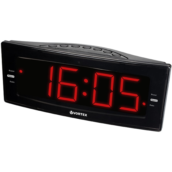 Radio cu ceas VORTEX VO2610, FM, negru