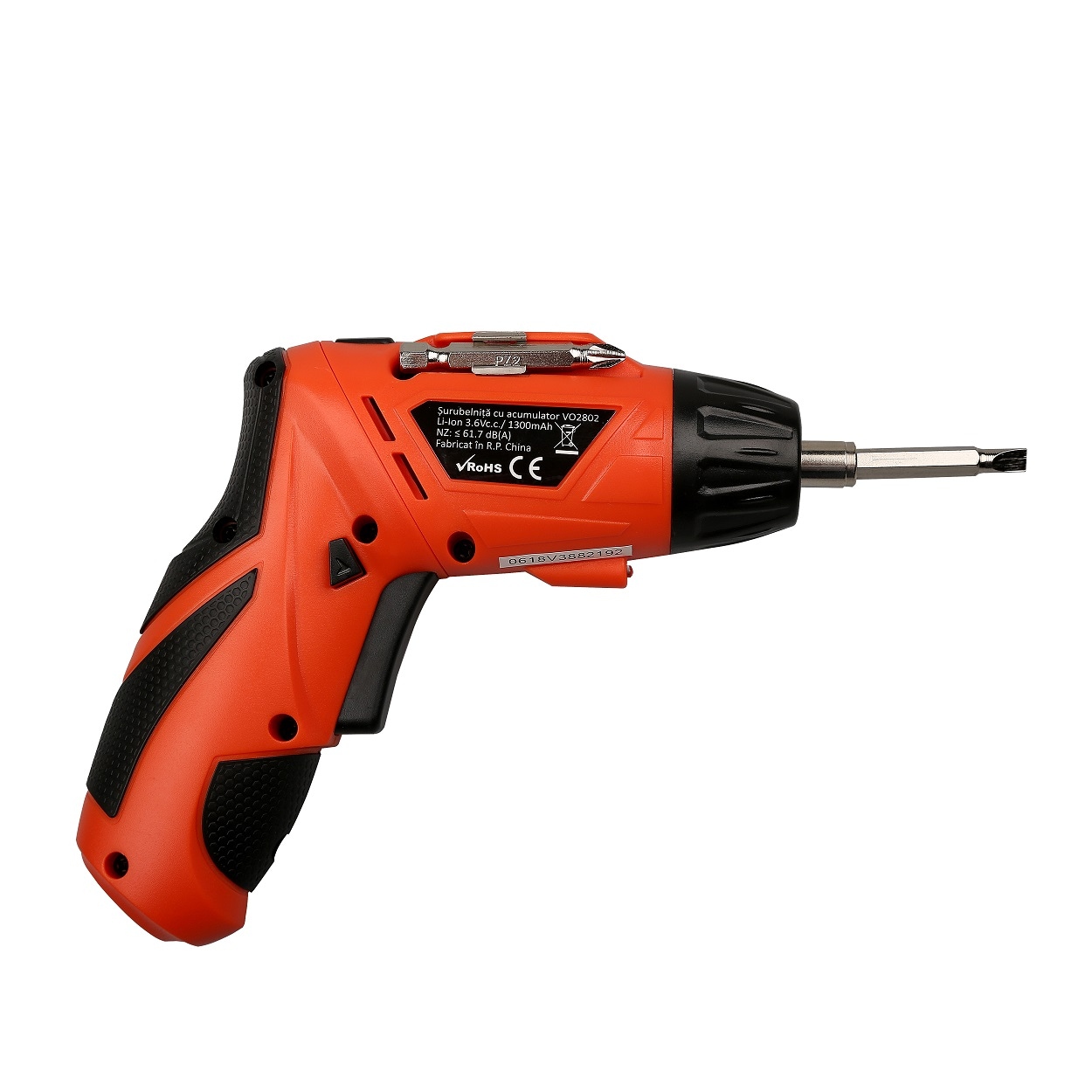 Surubelnita electrica VORTEX TOOLS VO2802, 3.6V, 1.3Ah, 210RPM, 4.5Nm, 6 biti