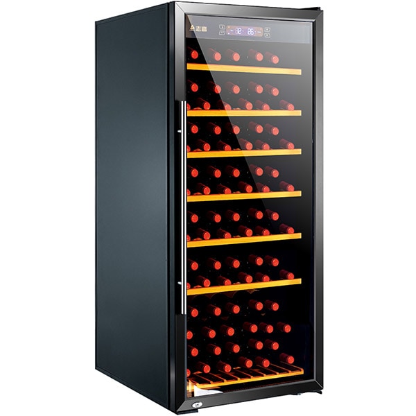 Racitor de vinuri VORTEX VWC38SBK01G, 157 sticle, H 140 cm, Clasa G, negru