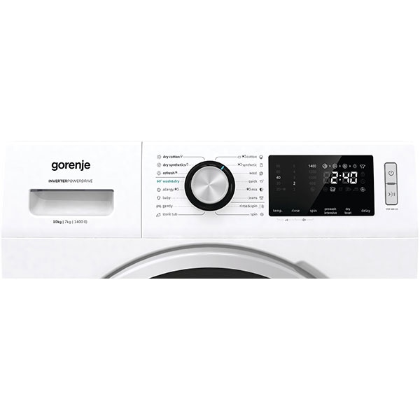 Masina de spalat rufe frontala cu uscator GORENJE WD10514, 10/7kg, 1400rpm, Clasa A, alb