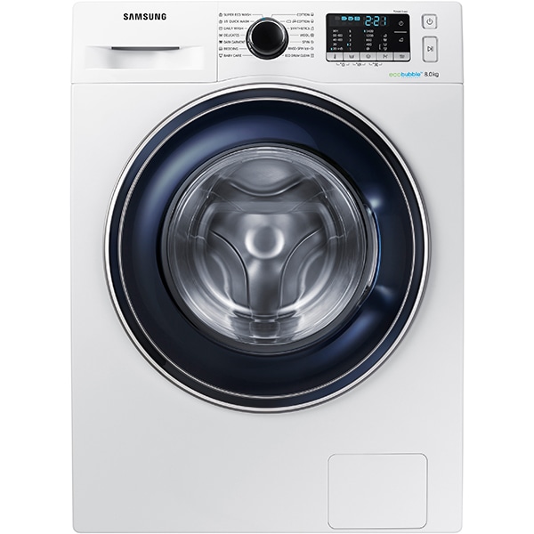 Masina De Spalat Rufe Frontala Samsung Ww80j5545fw Le Ecobubble 8kg 1400rpm Clasa A Alb