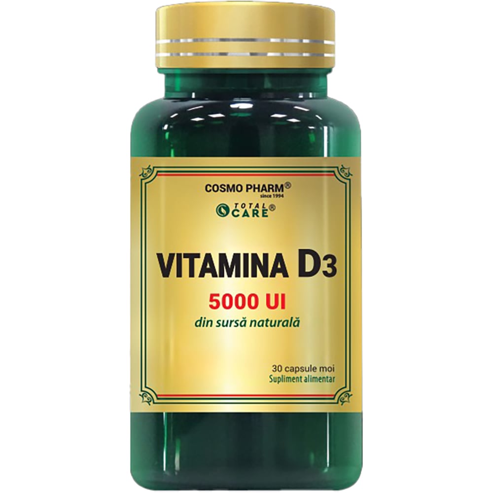 Supliment Vitamina D3 5000 UI, 30 capsule, COSMO PHARM