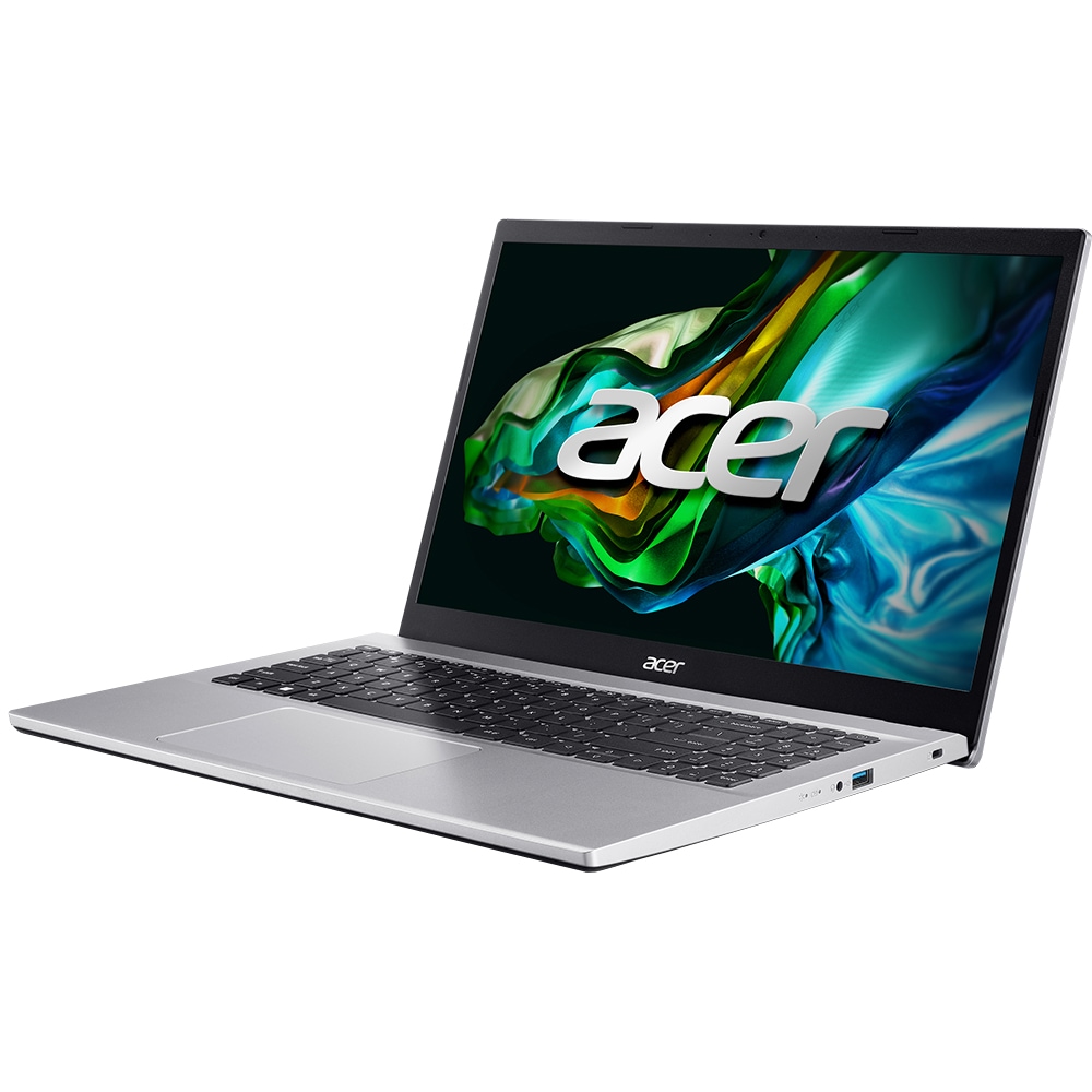 Laptop ACER Aspire 3 A315-44P-R5AZ, AMD Ryzen 7 5700U pana la 4.3GHz, 15.6" Full HD, 16GB, SSD 1TB, AMD Radeon Graphics, Free Dos, argintiu
