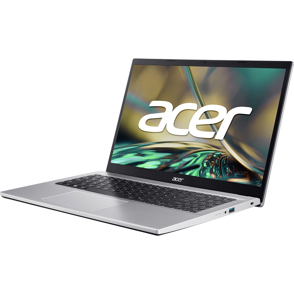 Laptop ACER Aspire 3 A315-59-32SX, Intel Core i3-1215U pana la 4.4GHz, 15.6" HD, 8GB, SSD 512GB, Intel UHD Graphics, Linux, argintiu