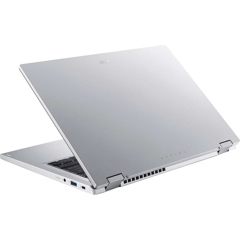Laptop 2 in 1 ACER Aspire 3 Spin 14 A3SP14-31PT-336C, Intel Core i3-N305 pana la 3.8GHz, 14" WUXGA Touch, 8GB, SSD 512GB, Intel UHD Graphics, Windows 11 Home, Pure Silver