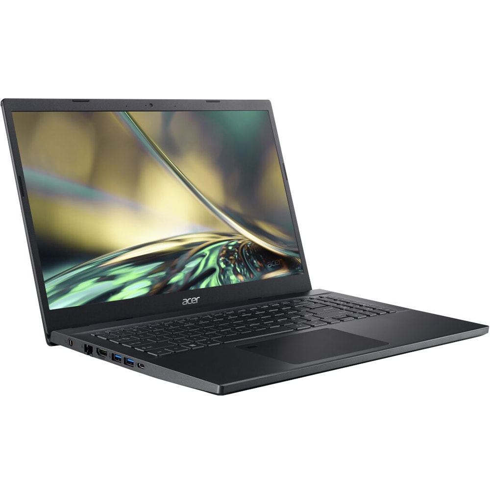 Laptop gaming ACER Aspire 7 A715-76G-54LL, Intel Core i5-12450H pana la 4.4GHz, 15.6" Full HD, 16GB, SSD 512GB, NVIDIA GeForce RTX 3050 4GB, Free DOS, negru