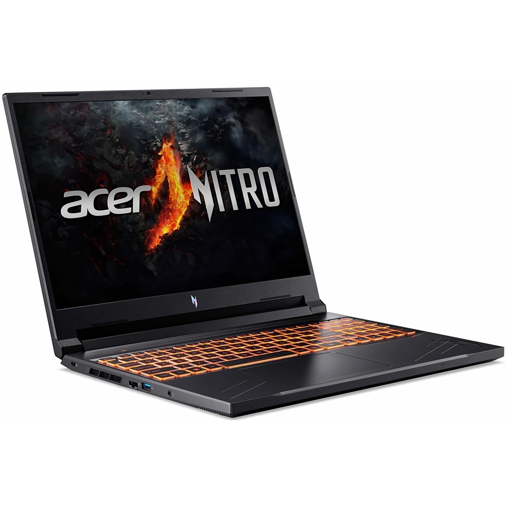 Laptop Gaming ACER Nitro V16 ANV16-41-R4BF, AMD Ryzen 7 8845HS pana la 5.1GHz, 16" WUXGA, 16GB, SSD 512GB, NVIDIA GeForce RTX 4060 8GB, Free DOS, negru