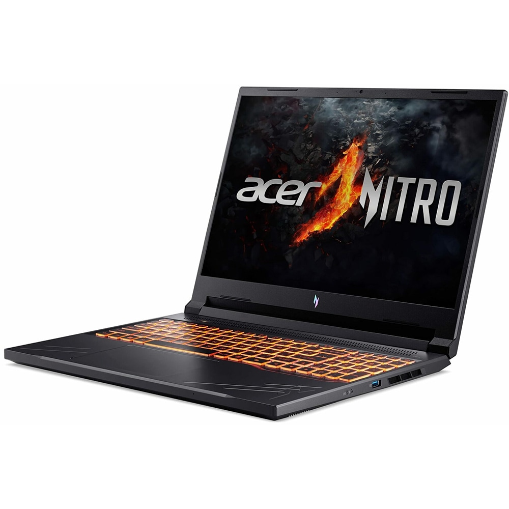 Laptop Gaming ACER Nitro V16 ANV16-41-R4BF, AMD Ryzen 7 8845HS pana la 5.1GHz, 16" WUXGA, 16GB, SSD 512GB, NVIDIA GeForce RTX 4060 8GB, Free DOS, negru