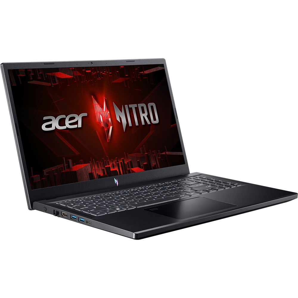 Laptop Gaming ACER Nitro V 15 ANV15-51-75AC, Intel Core i7-13620H pana la 4.9GHz, 15.6" FHD, 16GB, SSD 512GB, NVIDIA GeForce RTX 4050 6GB, Free DOS, negru