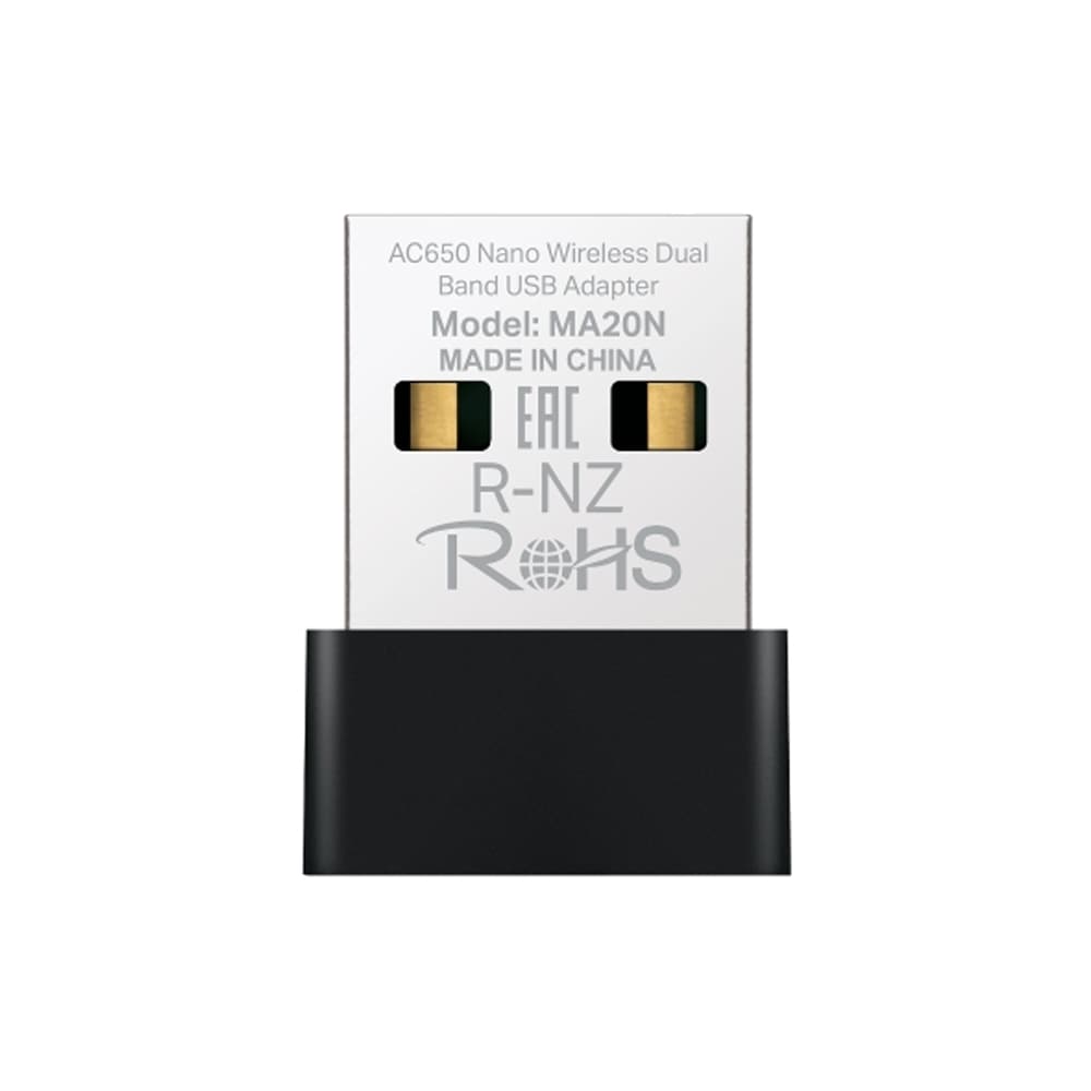 Adaptor USB Wireless MERCUSYS MA20N, Dual Band 200 + 433 Mbps, negru