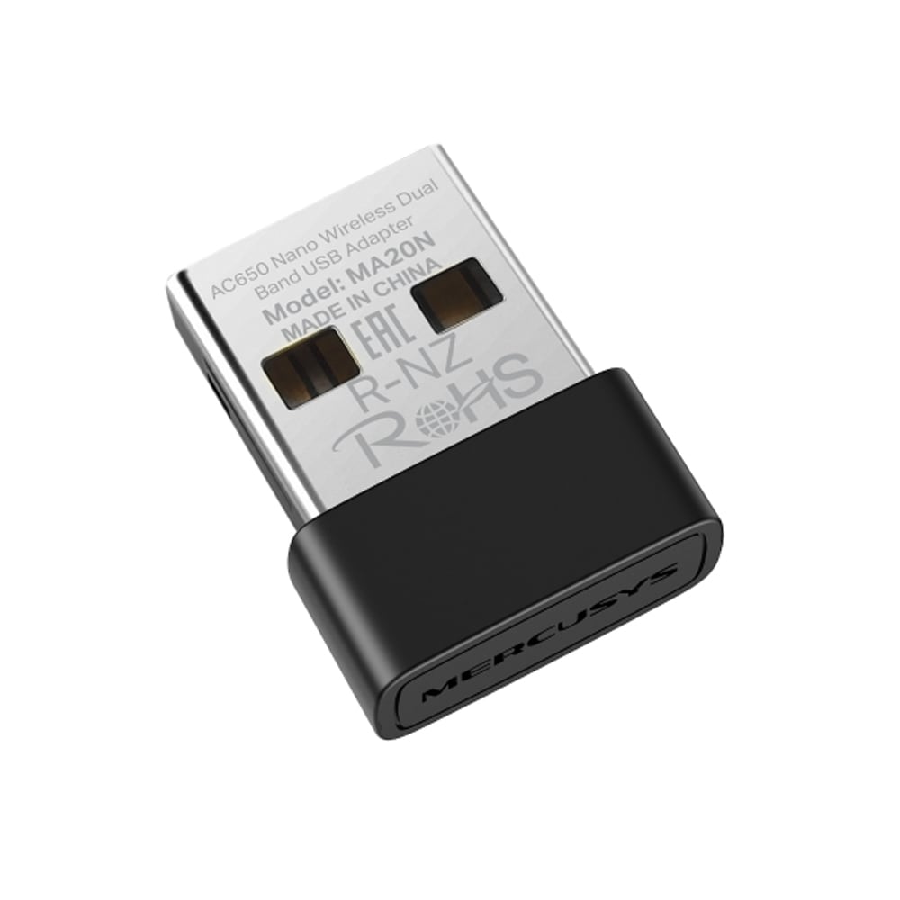 Adaptor USB Wireless MERCUSYS MA20N, Dual Band 200 + 433 Mbps, negru